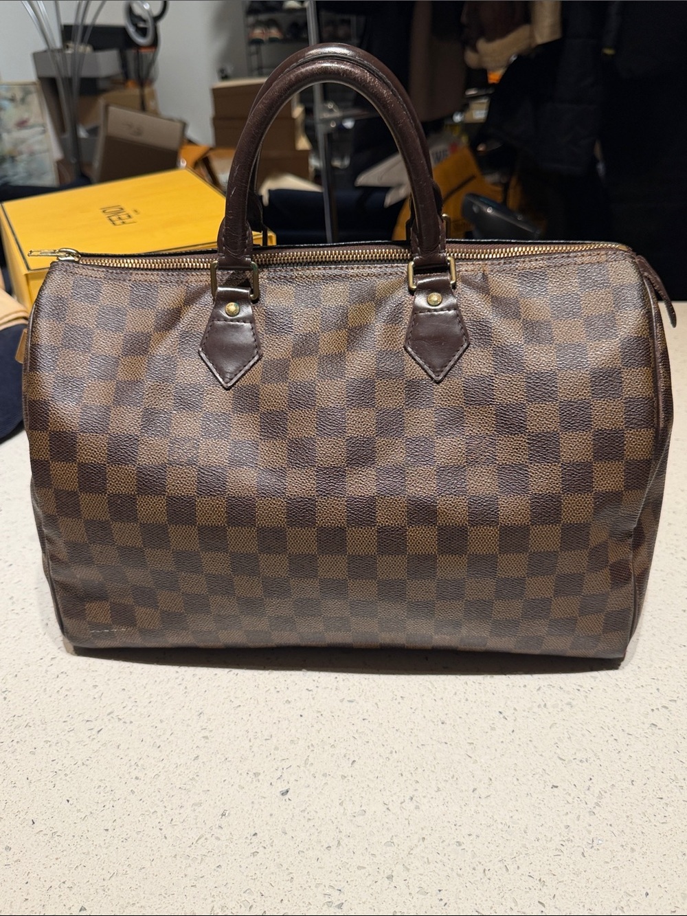 Louis Vuitton damier ebene speedy 35 Bag - Picture 1 of 15